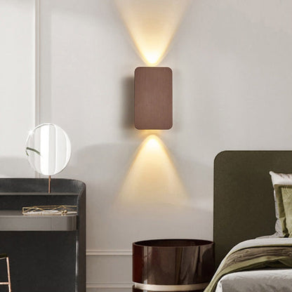 Lámpara de pared rectangular de metal minimalista Nyxora