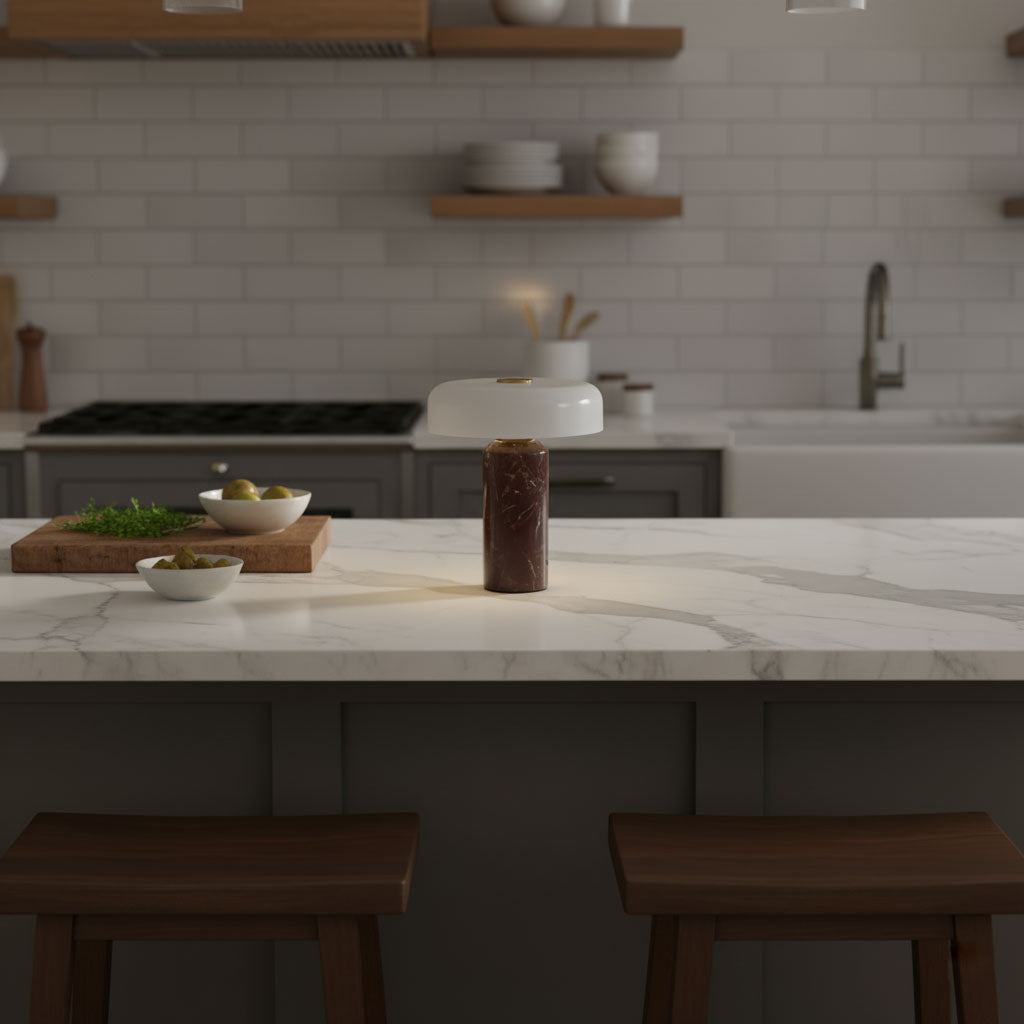 Lámpara de mesa de mármol art déco Vestara