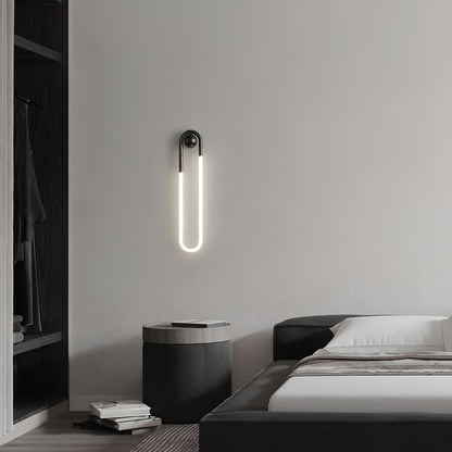 Lámpara de pared ovalada con tubo acrílico