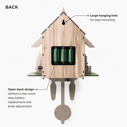 Reloj de cuco de péndulo Brenvika Alpine de MDF