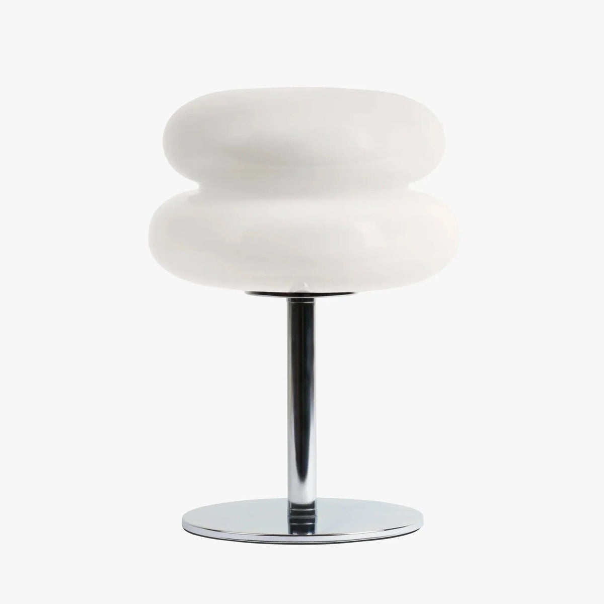 Lámpara de mesa de vidrio de mediados de siglo Lyrensa