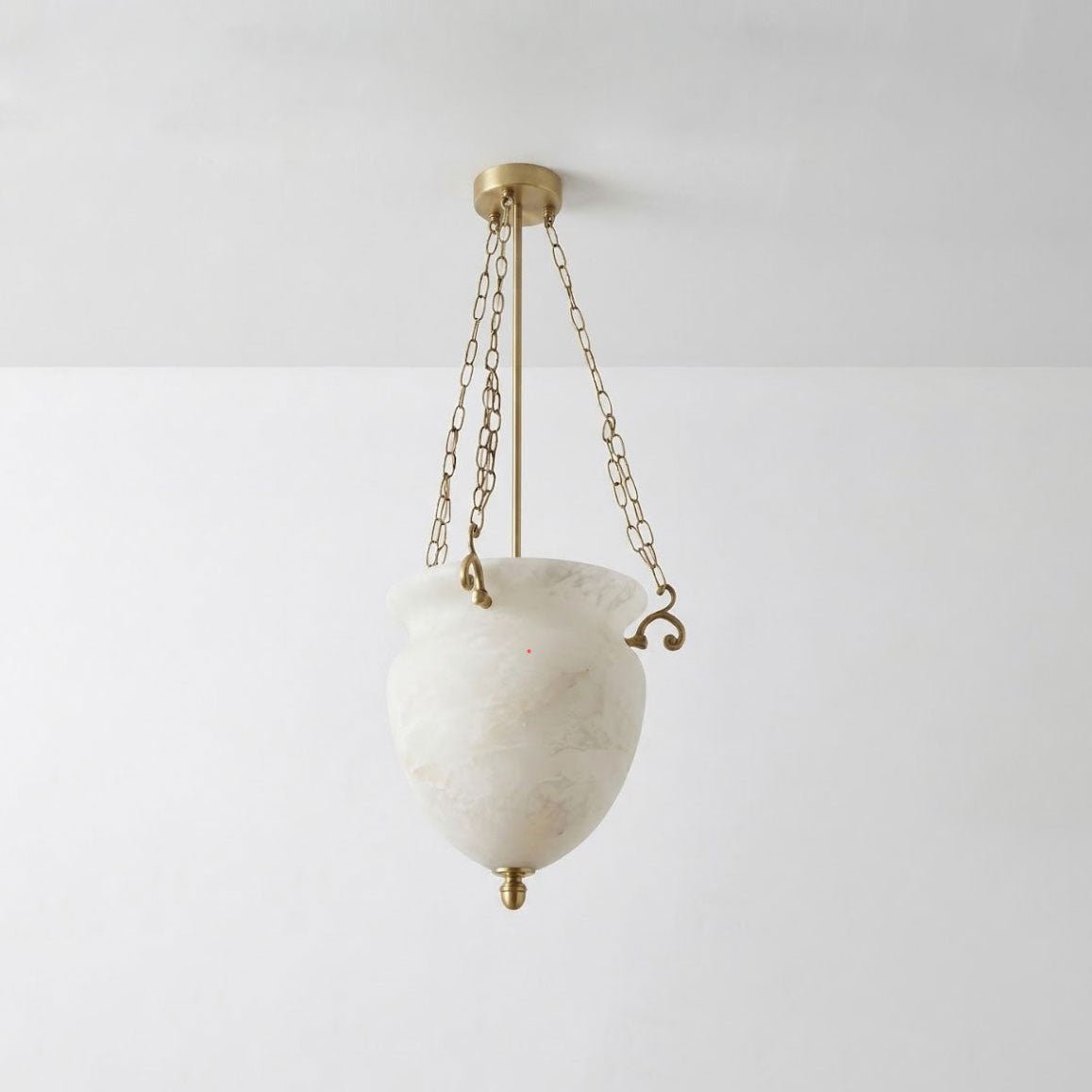 Colgante de cadena con urna de alabastro