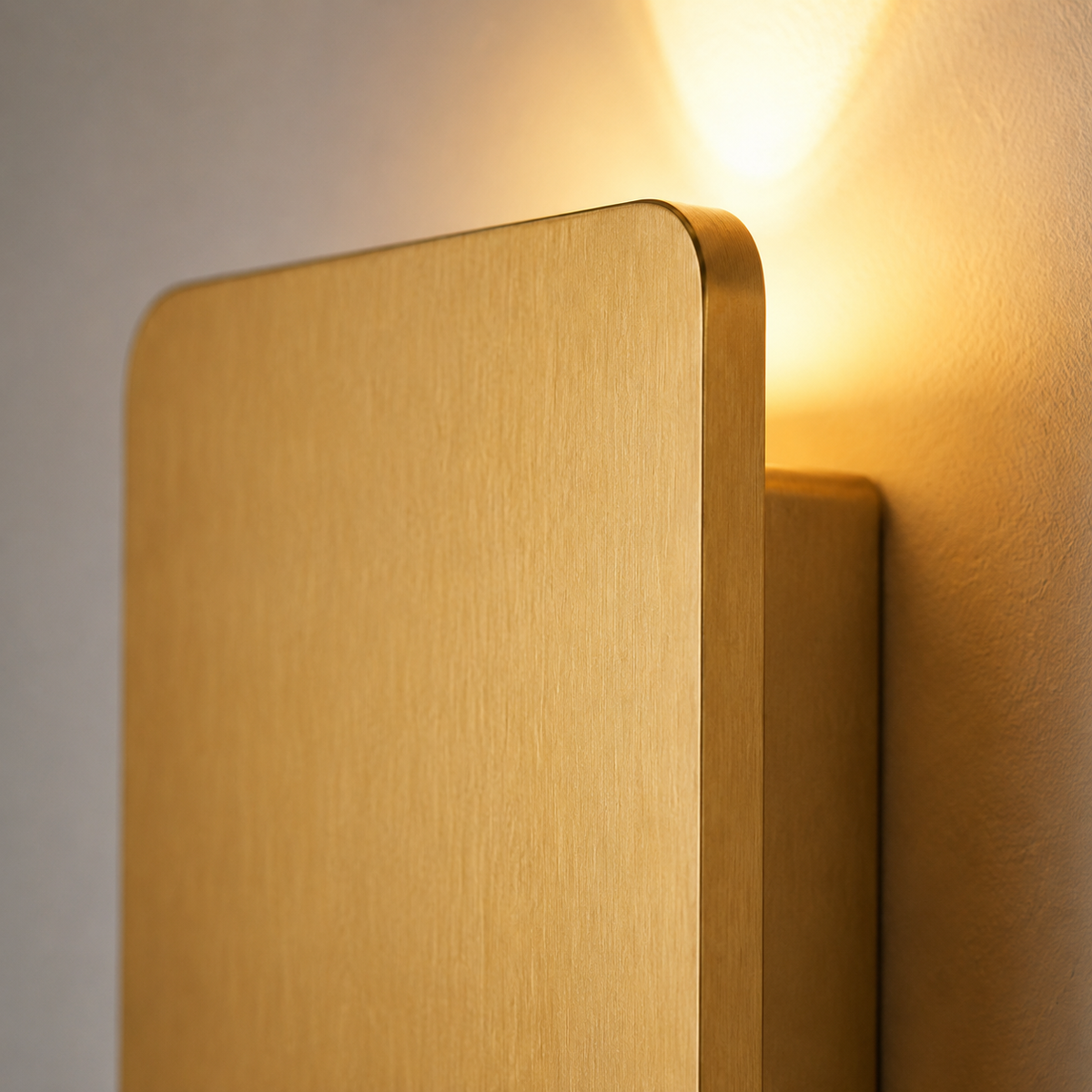 Lámpara de pared LED metálica rectangular