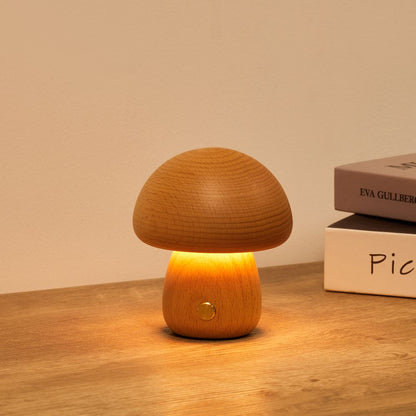 Lámpara de mesa de madera escandinava Fungara