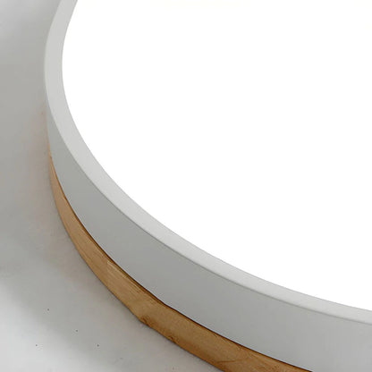 Lámpara de techo de madera minimalista Lumbra de montaje al ras