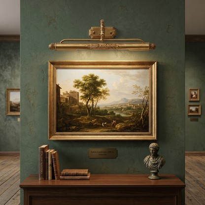 Aplique de pared de latón ornamentado para cuadros