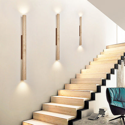 Aplique de pared Torvela Japandi de travertino