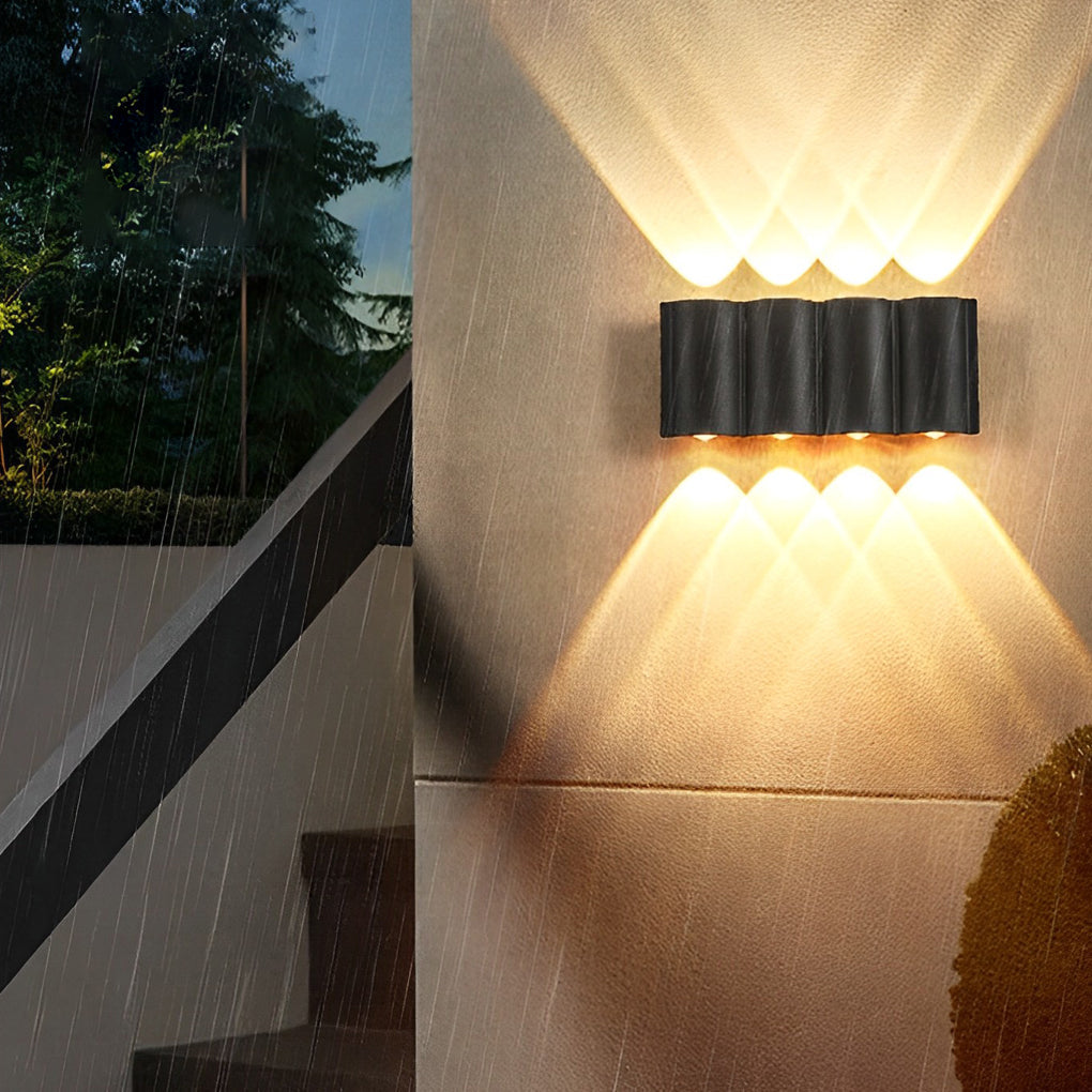 Lámpara de pared LED de exterior Wave