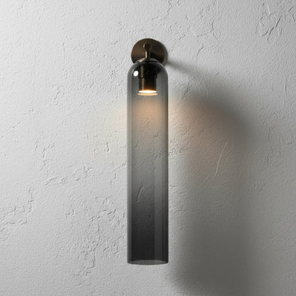 Aplique de pared cilíndrico de vidrio minimalista Lumessa