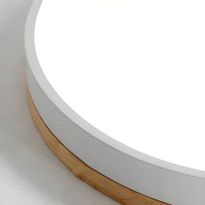 Lámpara de techo de madera bicolor enrasada