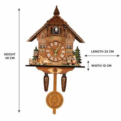 Reloj de cuco de péndulo Brenvika Alpine de MDF