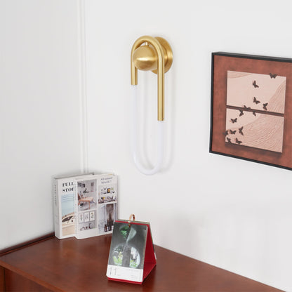 Lámpara de pared ovalada con tubo acrílico