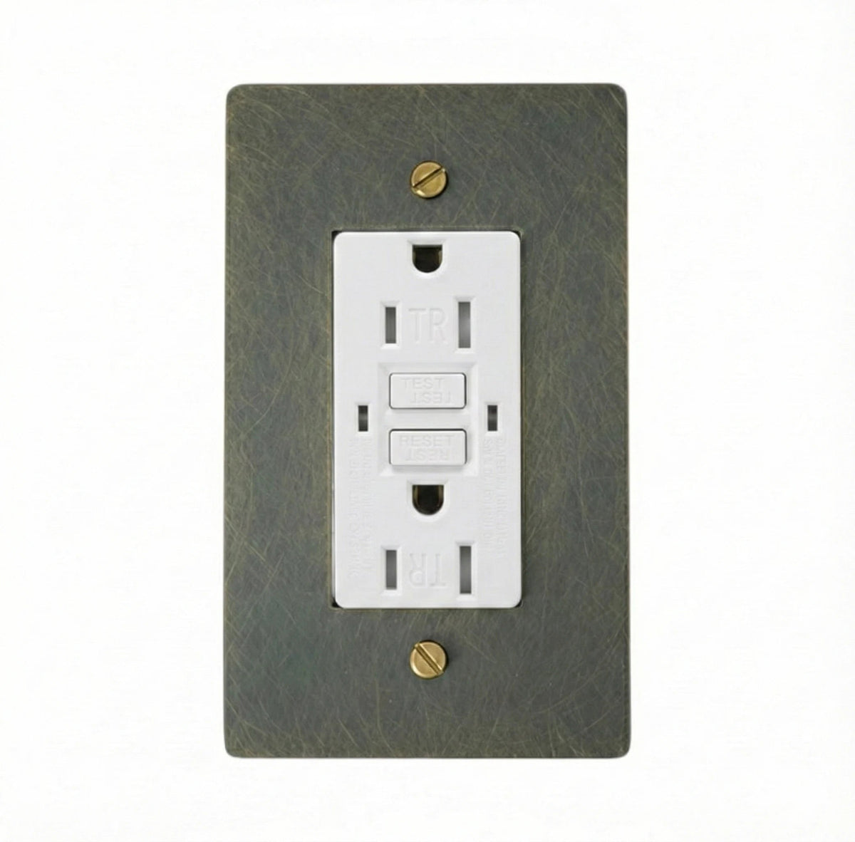 Tomacorriente GFCI de latón minimalista Dellmora