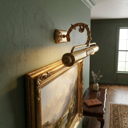 Aplique de pared de latón ornamentado para cuadros