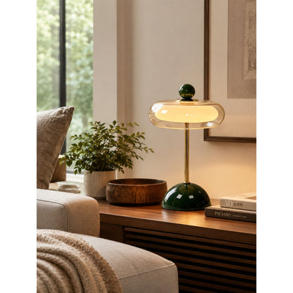 Lámpara de mesa de vidrio art déco Calvento