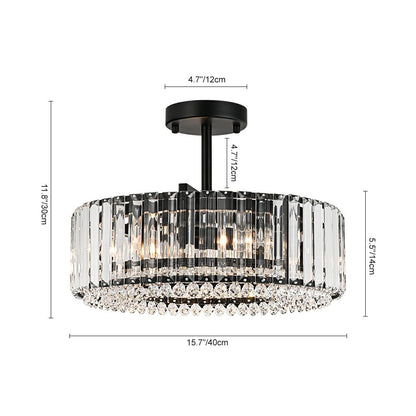 Lámpara de techo de cristal tallado glamuroso