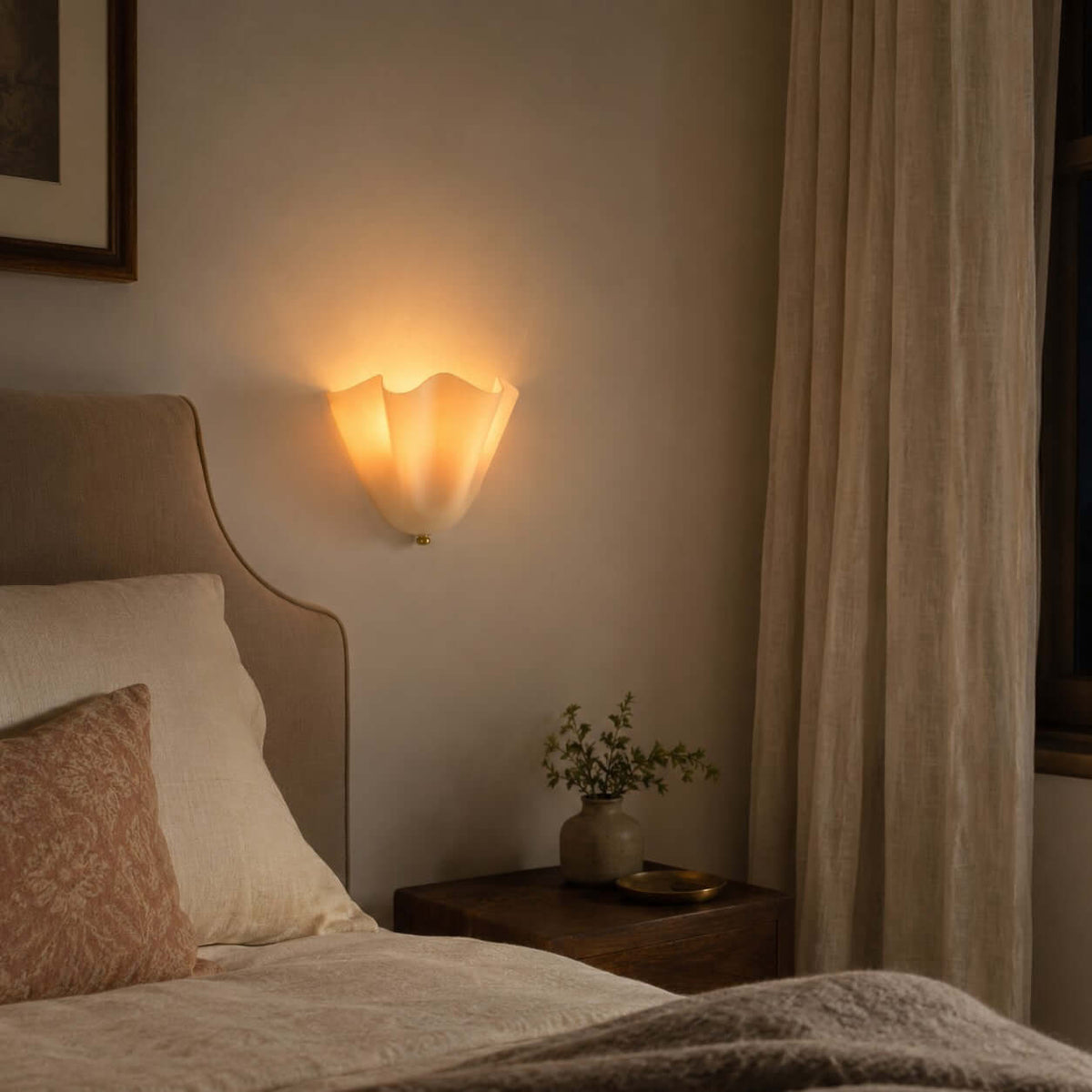 Aplique de pared de vidrio Draped