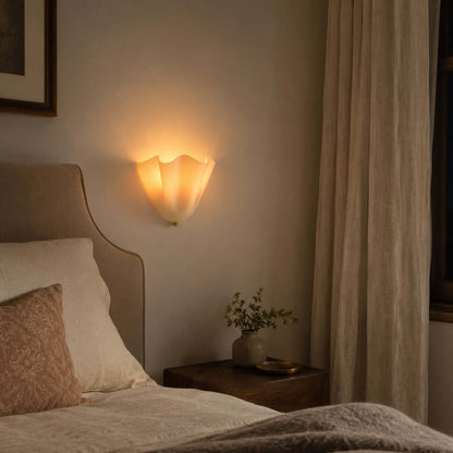 Aplique de pared de vidrio Draped