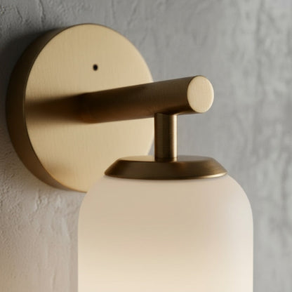 Aplique de pared cilíndrico de vidrio minimalista Lumessa