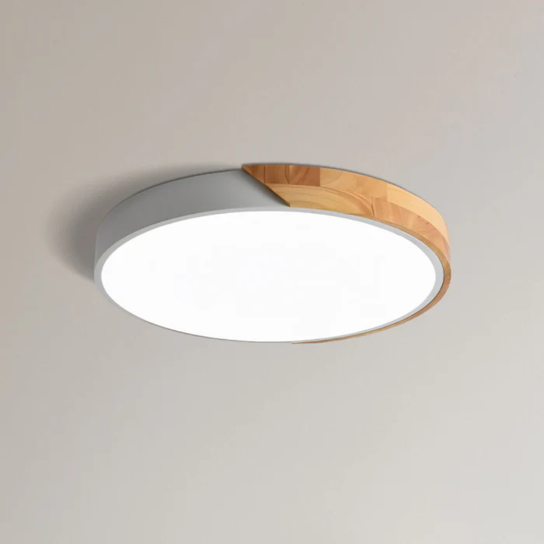 Lámpara de techo de madera escandinava Skalvi