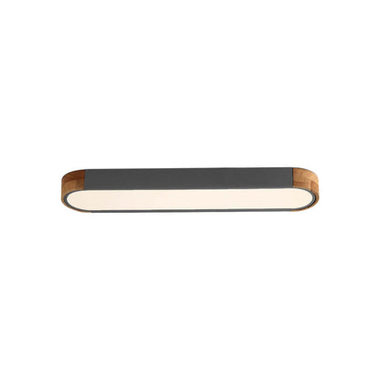 Lámpara de techo LED ovalada de madera minimalista Ovalyn