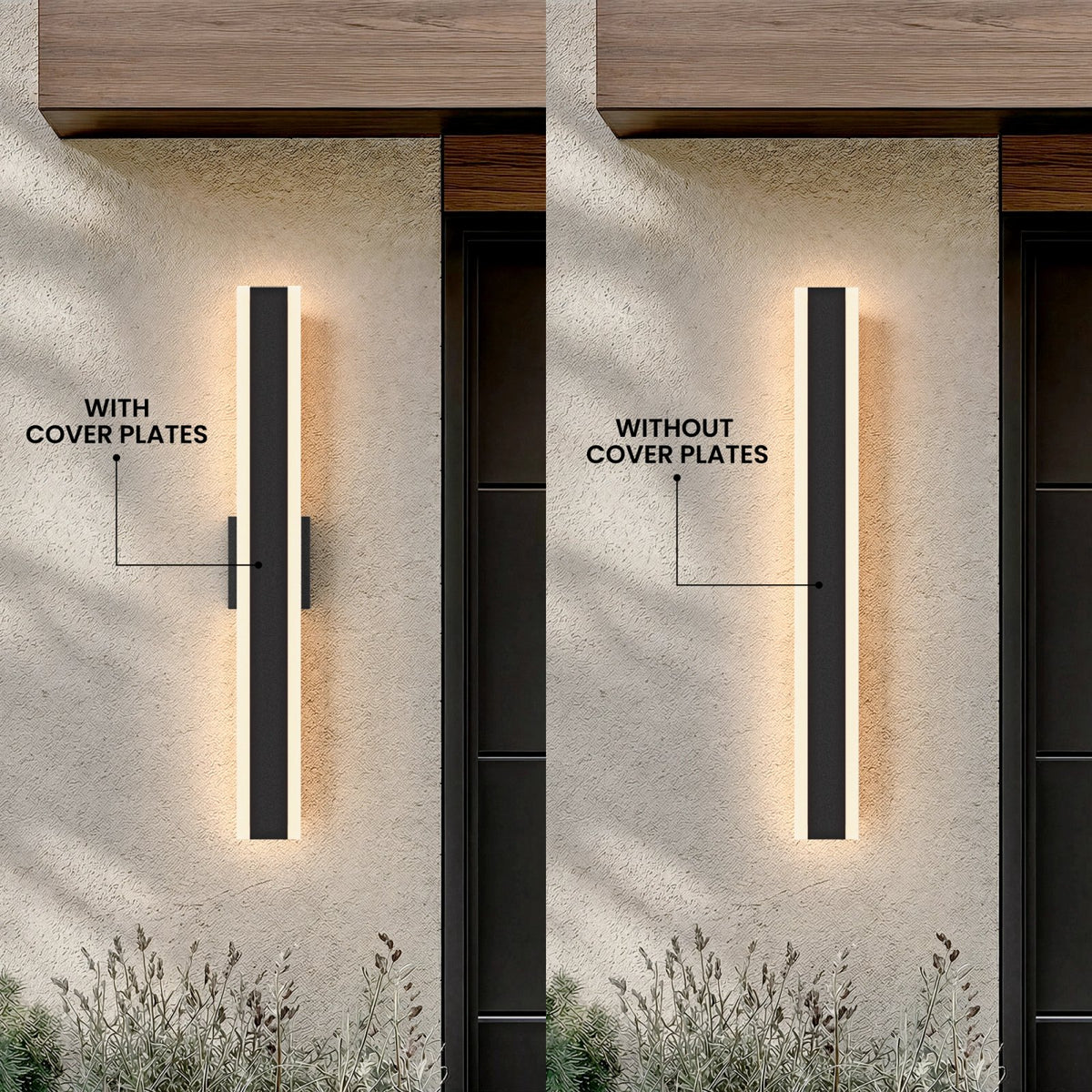 Aplique de pared exterior lineal de aluminio Zephlyn