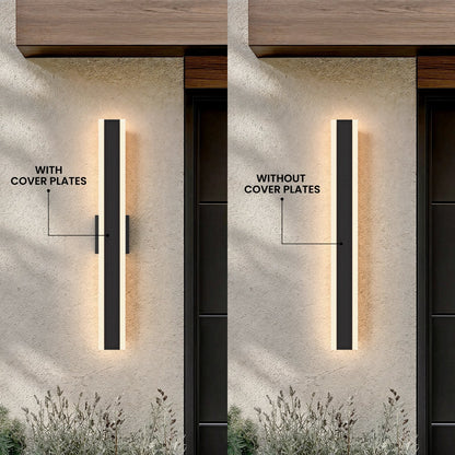 Aplique de pared exterior lineal de aluminio Zephlyn