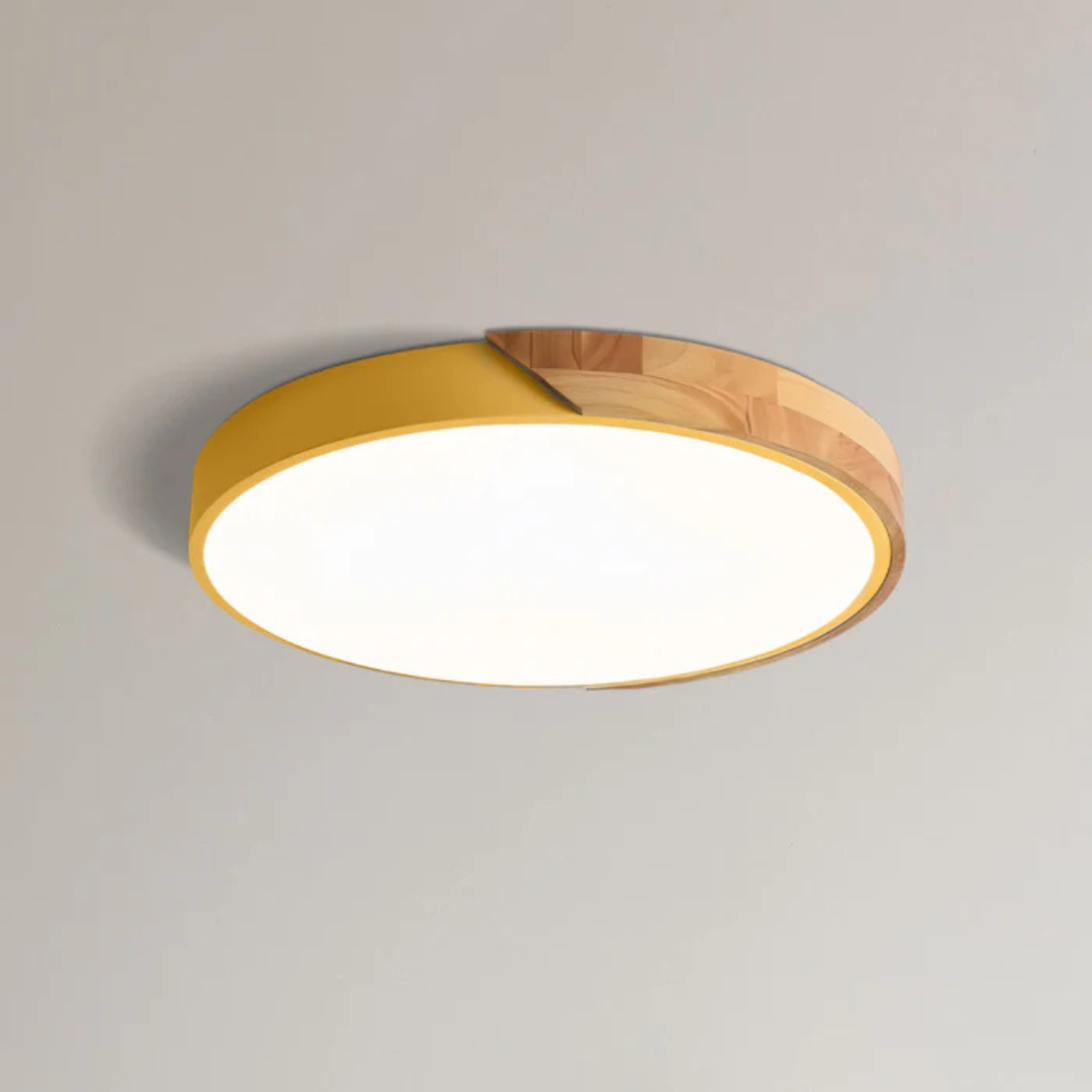 Lámpara de techo de madera escandinava Skalvi