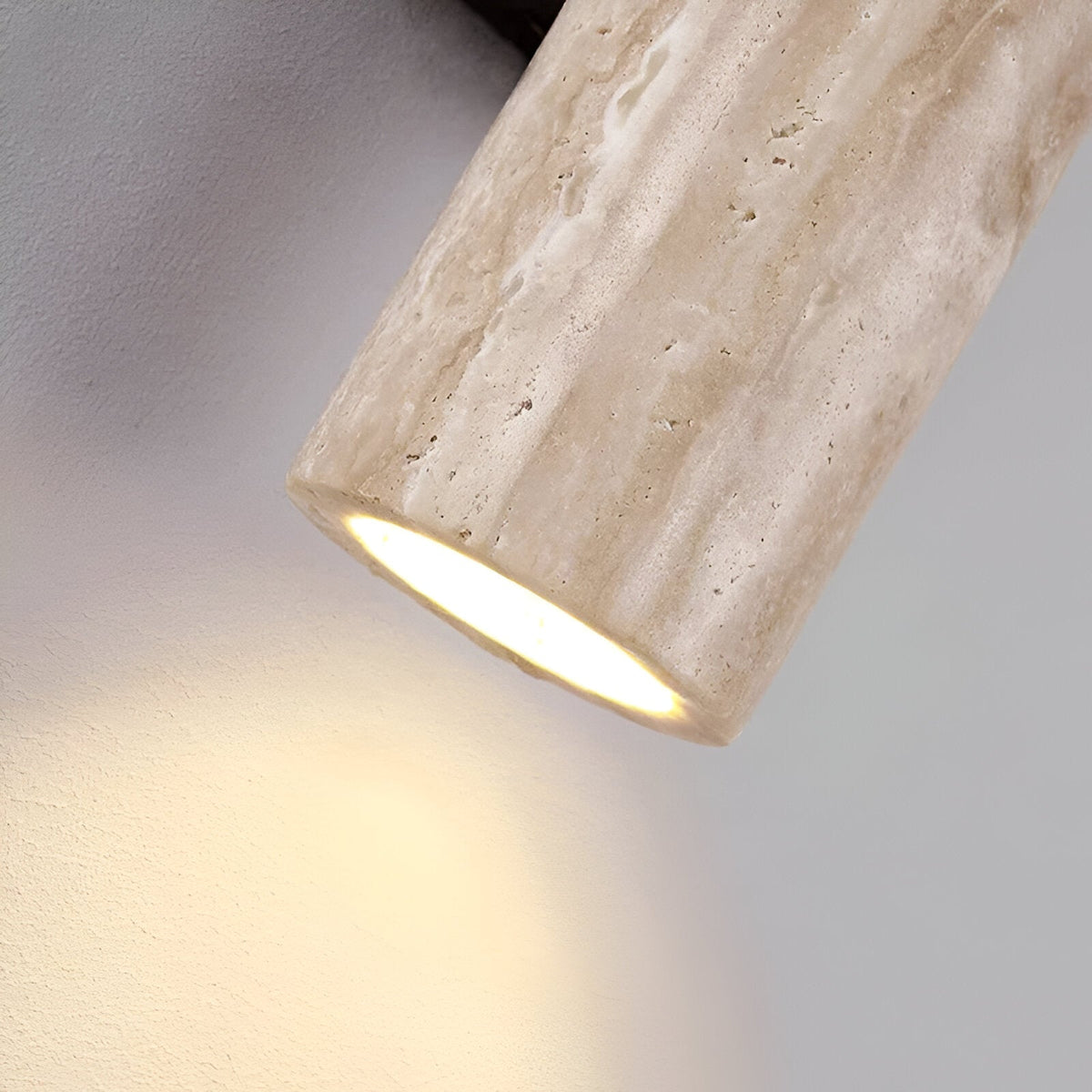 Aplique de pared Torvela Japandi de travertino