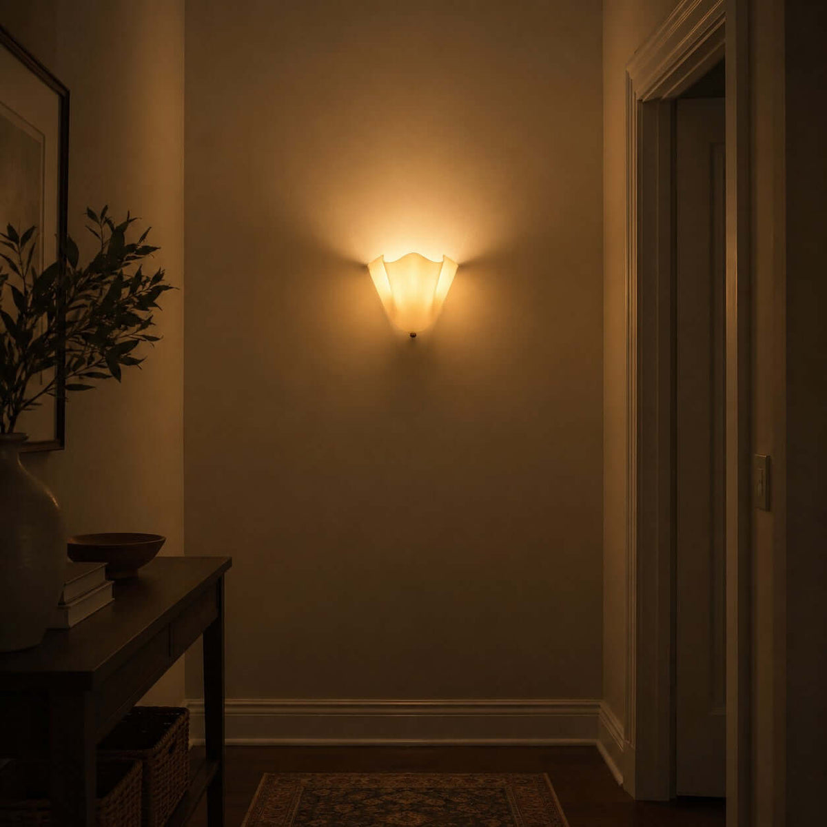 Aplique de pared de vidrio Draped