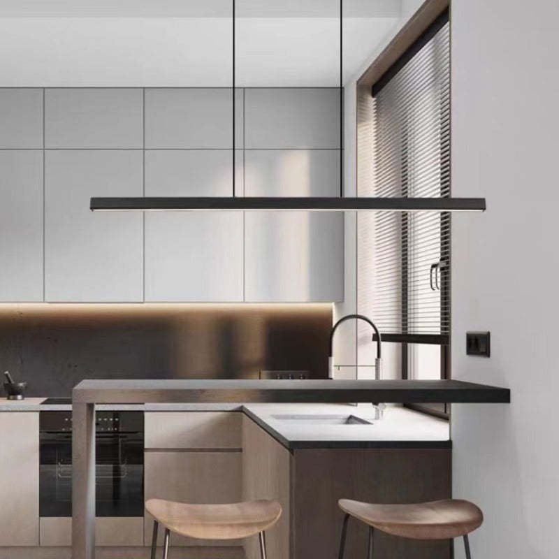 Lámpara colgante lineal de metal minimalista Norvale