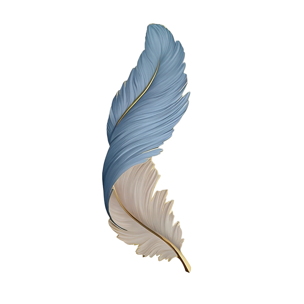 Lámpara de pared LED con diseño de pluma esculpida