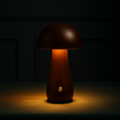 Lámpara de mesa de madera escandinava Fungara