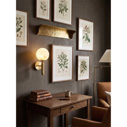 Aplique de pared escultórico de alabastro