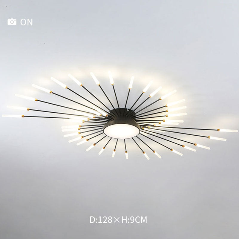 Lámpara de techo metálica para fuegos artificiales Pyrenna Starburst