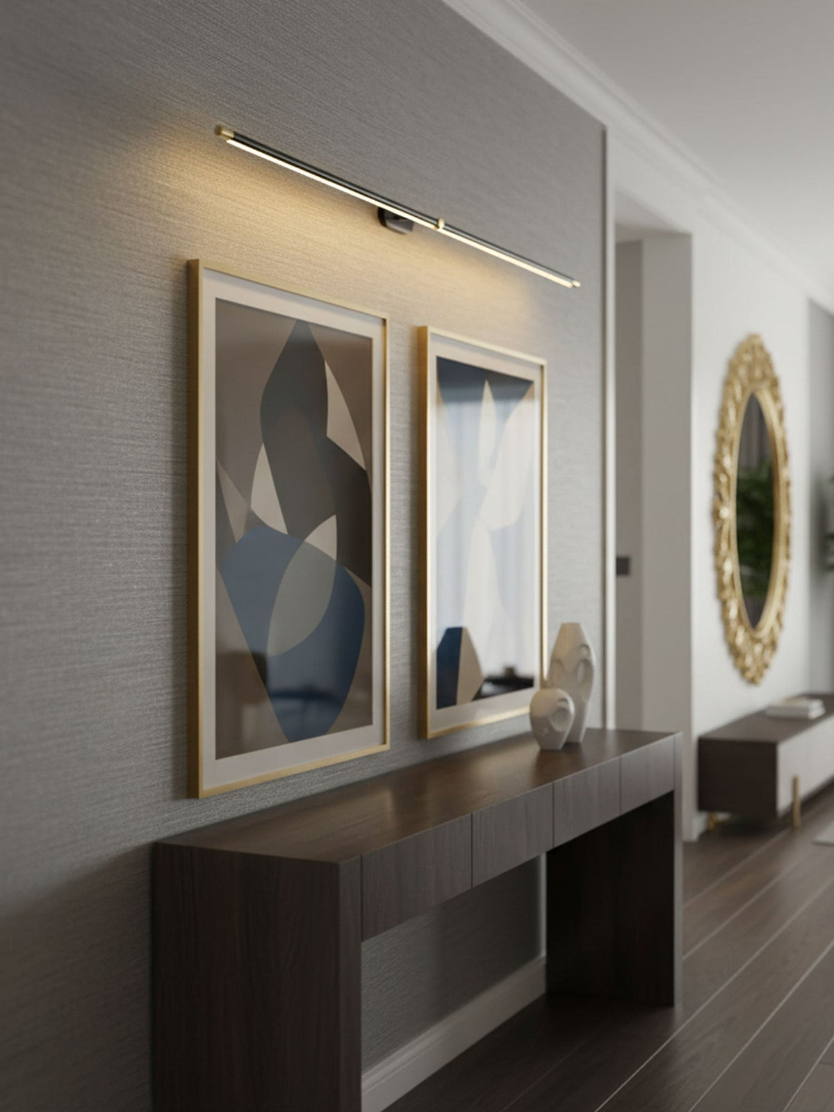 Aplique de pared minimalista de aluminio para cuadros Arvenna