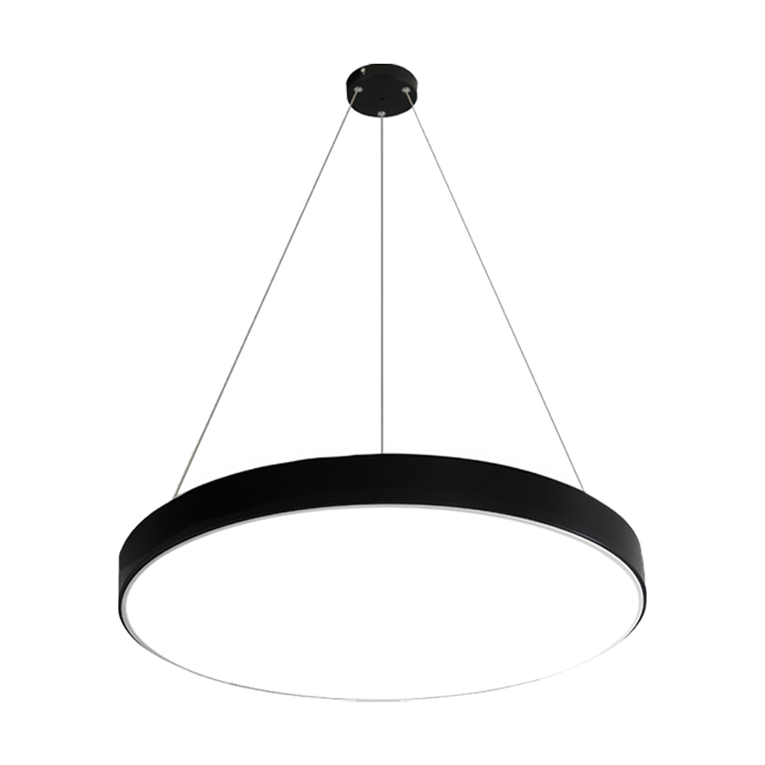 Lámpara colgante circular con aro de metal