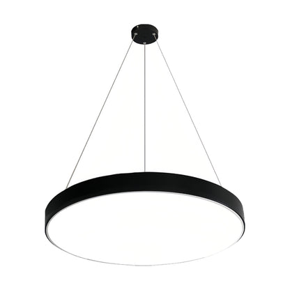 Lámpara colgante circular con aro de metal