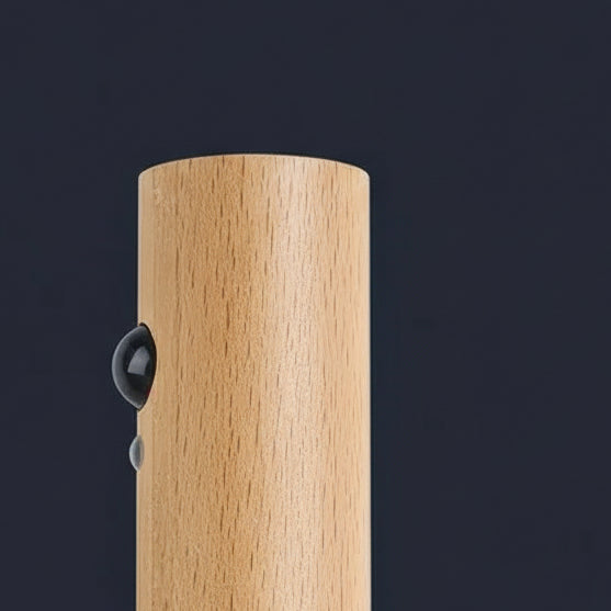 Lámpara de pared minimalista de madera Oakmira con sensor de movimiento