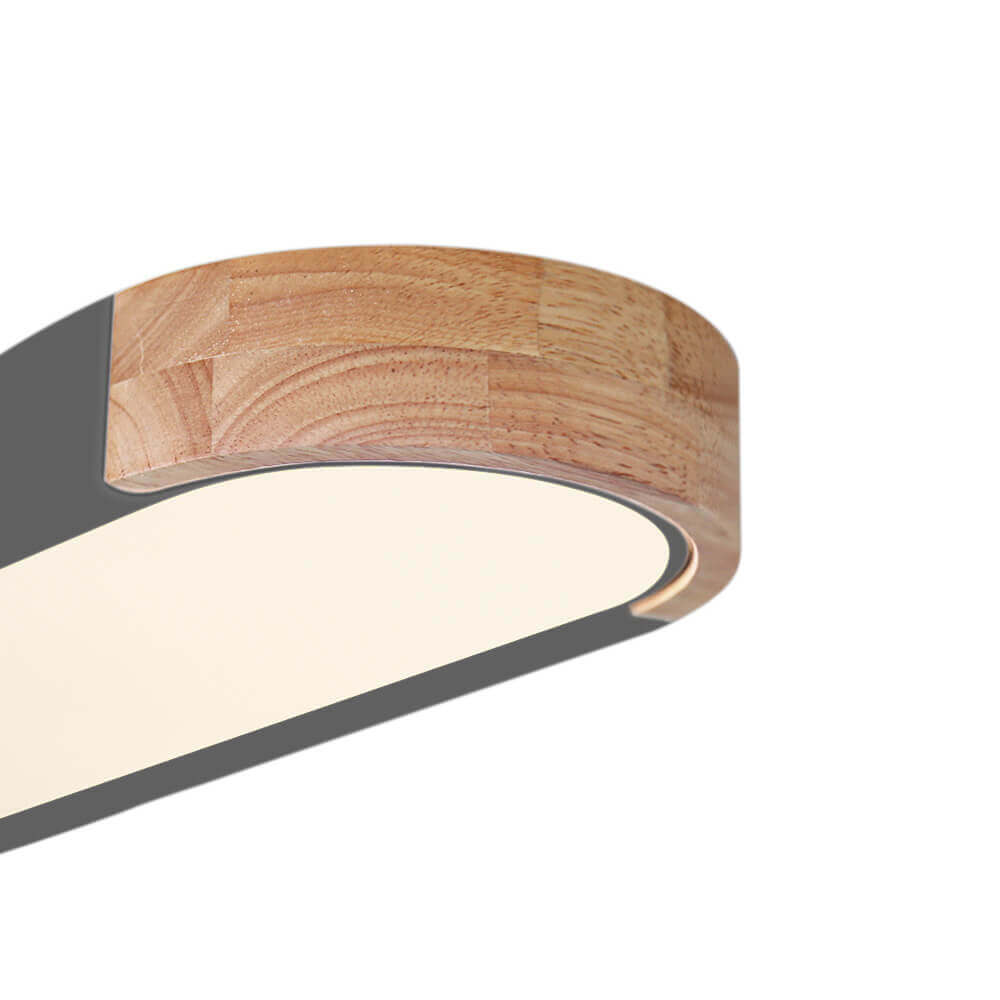 Lámpara de techo LED ovalada de madera minimalista Ovalyn