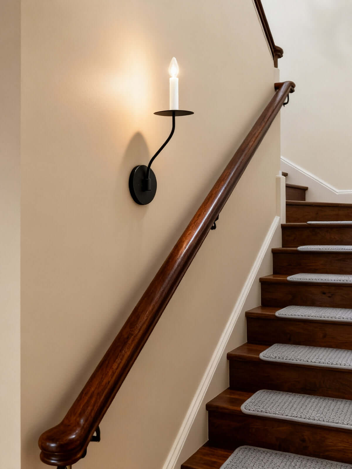 Aplique de pared de latón con forma de candelabro