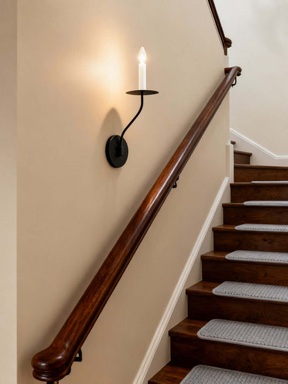Aplique de pared de latón con forma de candelabro