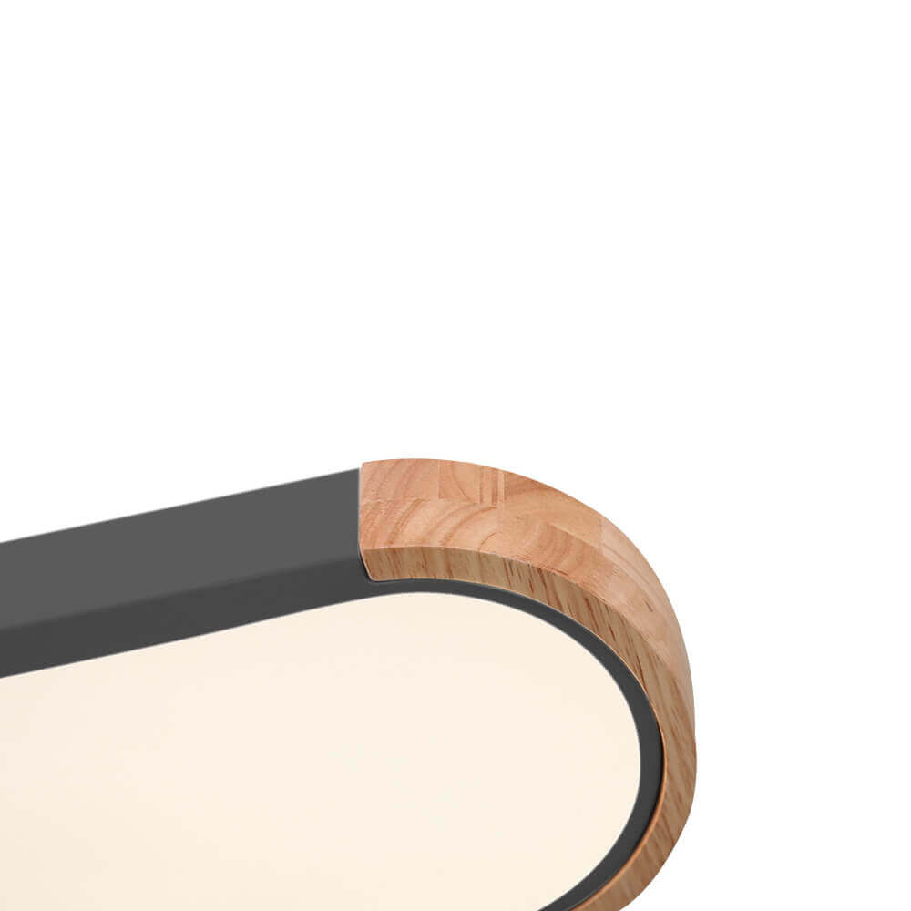 Lámpara de techo LED ovalada de madera minimalista Ovalyn