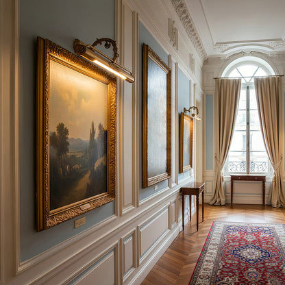 Aplique de pared de latón ornamentado para cuadros