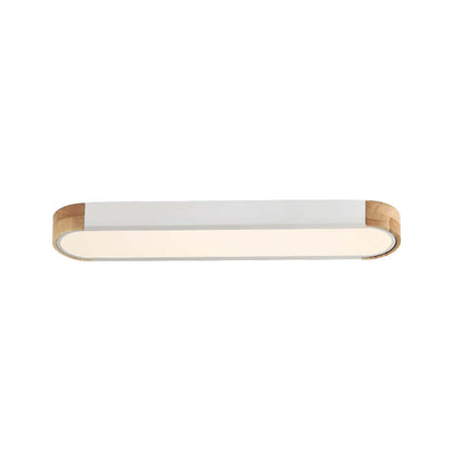 Lámpara de techo LED ovalada de madera minimalista Ovalyn