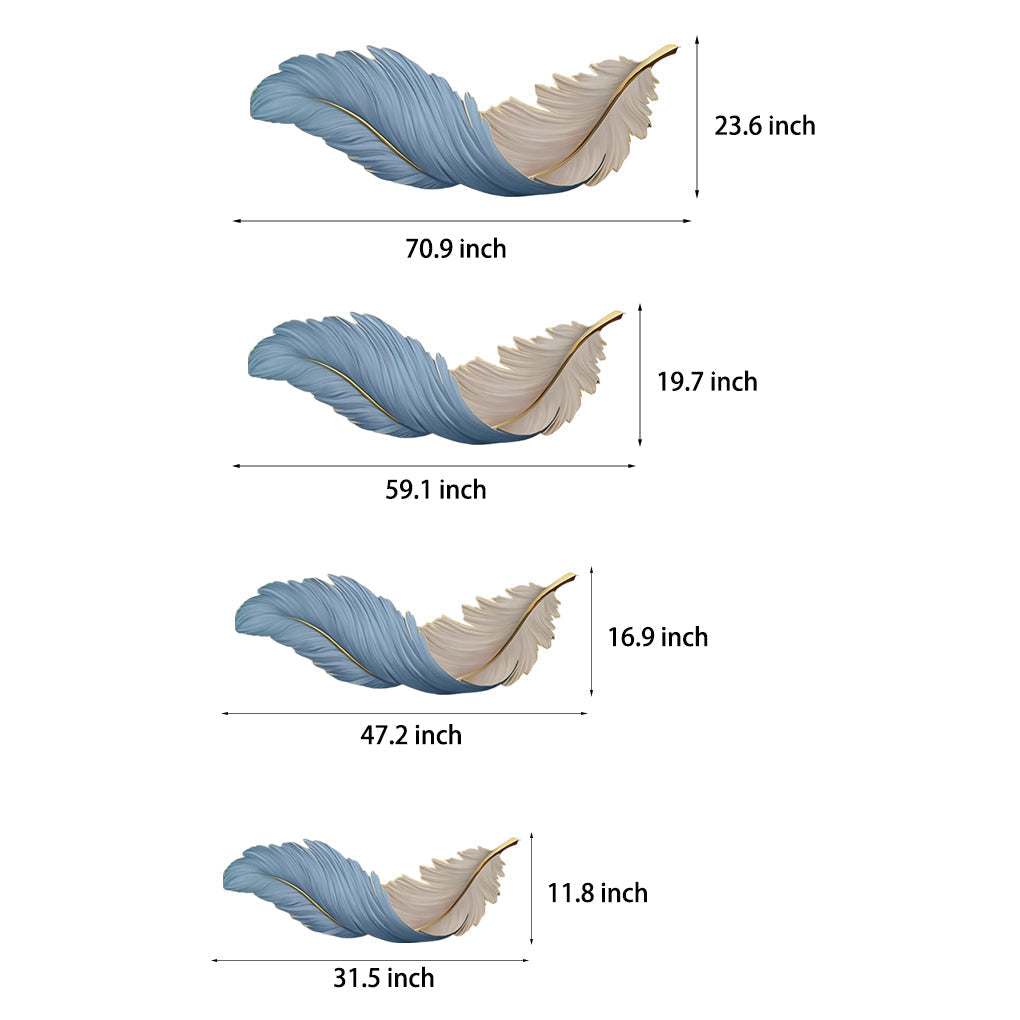 Lámpara de pared LED con diseño de pluma esculpida