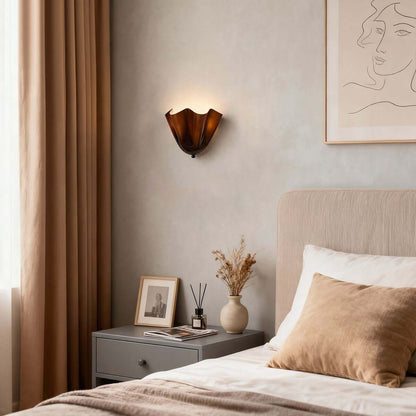 Aplique de pared de vidrio Draped