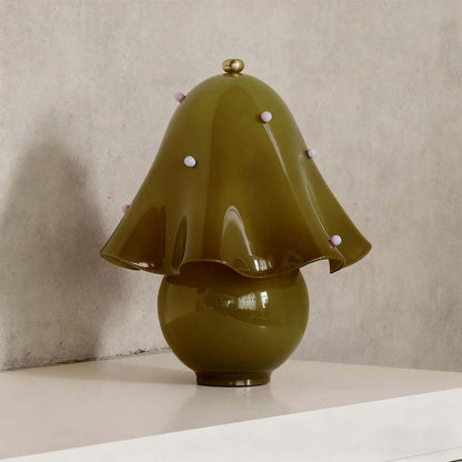 Lámpara de mesa bohemia de cerámica Halcyra