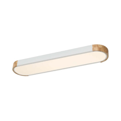 Lámpara de techo LED ovalada de madera minimalista Ovalyn