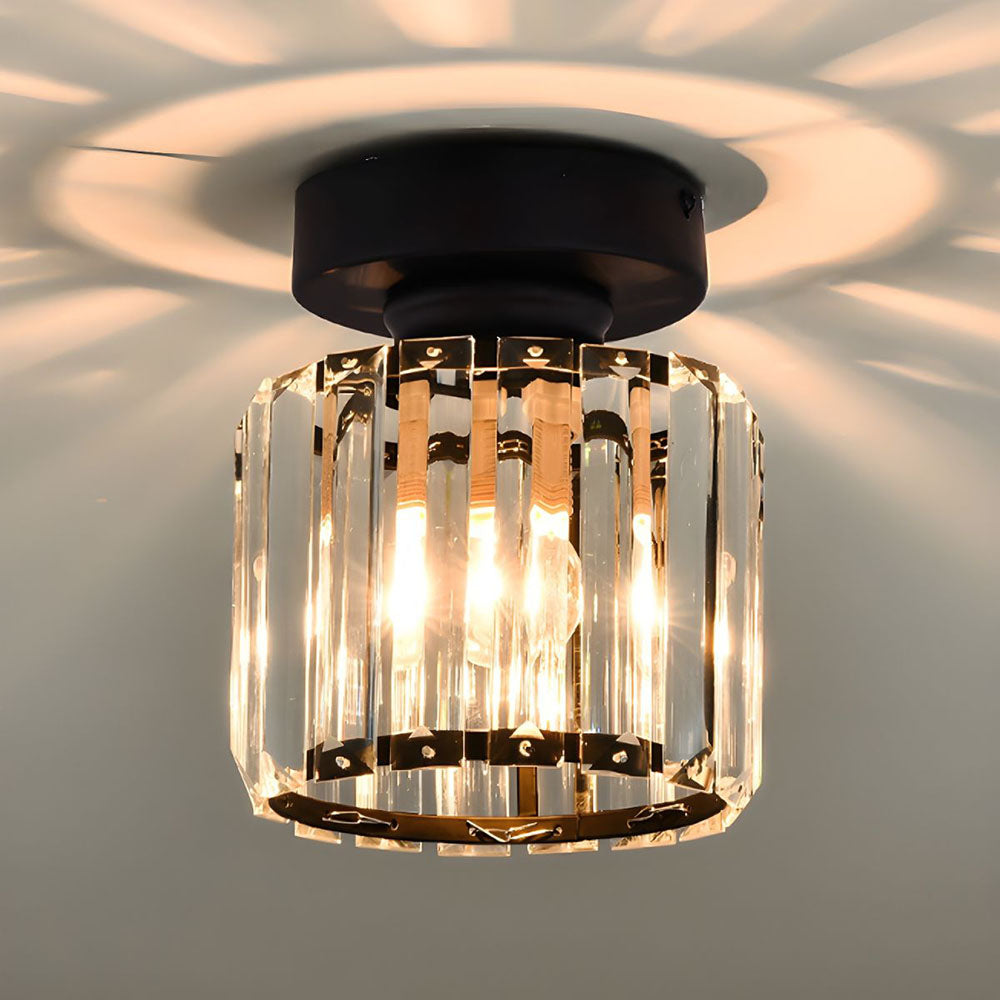 Lámpara de techo de cristal minimalista Orvella de montaje al ras